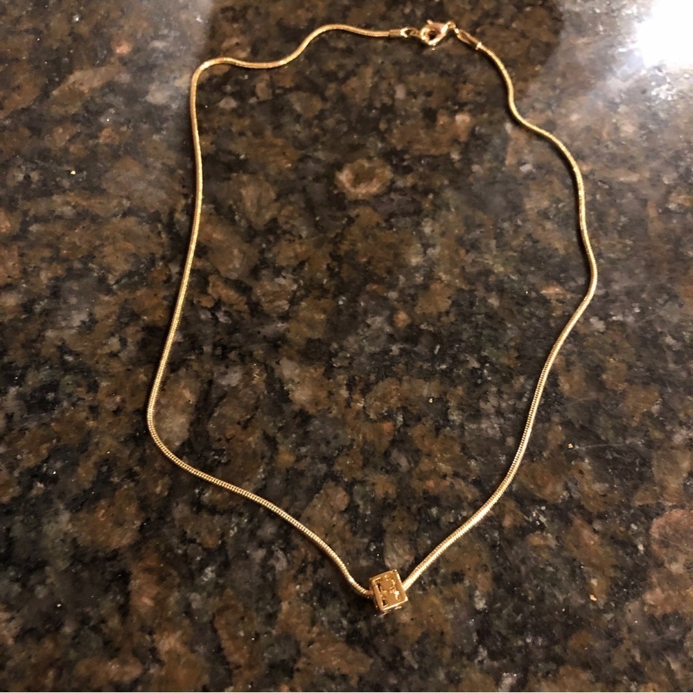 Gold Tone R Initial Necklace - Picture 4 of 4